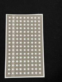 Inline Star Rows Stencil – 10 Sheets, Approx. 4 × 8 in.