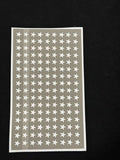 Inline Star Rows Stencil – 10 Sheets, Approx. 4 × 8 in.