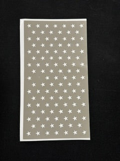 Offset Star Pattern Stencil – 10 Sheets, Approx. 4 × 8 in.