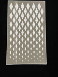 Diminishing Diamond Pattern Stencil – 10 Sheets, Approx. 4 × 8 in.