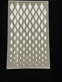 Diminishing Diamond Pattern Stencil – 10 Sheets, Approx. 4 × 8 in.