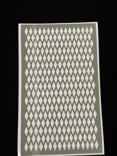Repeating Diamond Pattern Stencil – 10 Sheets, Approx. 4 × 8 in.