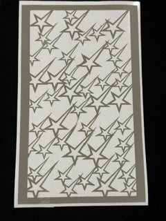 Shooting Star Pattern Stencil – 10 Sheets, Approx. 4 × 8 in.