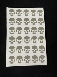 Skull Pattern Stencil – 10 Sheets, Approx. 4 × 8 in.
